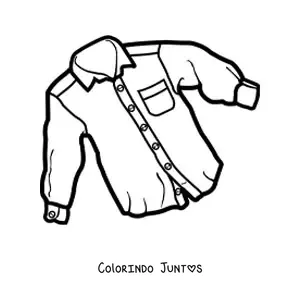 Desenho para colorir de uma camisa amassada
