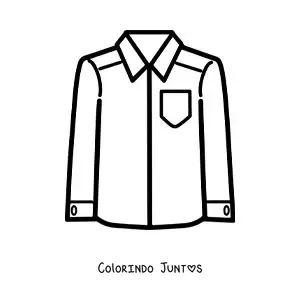 Desenho para colorir de uma camisa simples