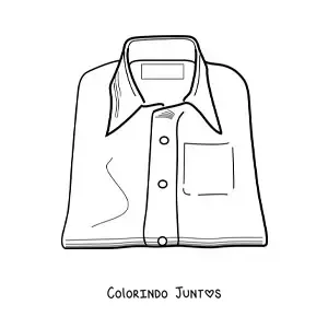 Desenho para colorir de uma camisa dobrada