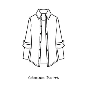 Desenho para colorir de uma camisa masculina