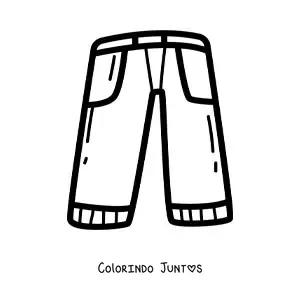 Desenho para colorir de uma bermuda