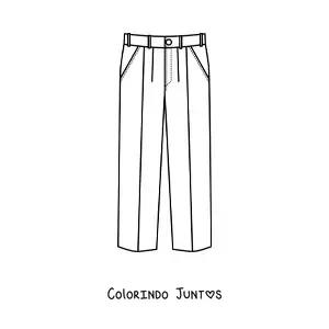Desenho para colorir de um par de calças listradas