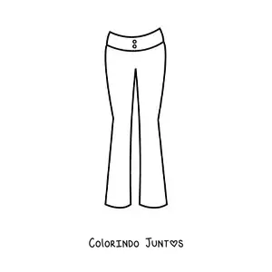 Desenho para colorir de um par de calças boca de sino