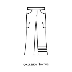 Desenho para colorir de um par de calças divertidas