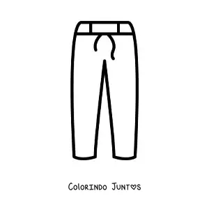 Desenho para colorir de um par de calças simples