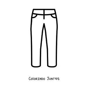 Desenho para colorir de um par de calças