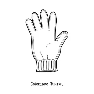 Desenho para colorir de uma luva