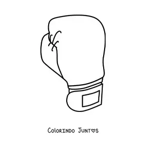 Desenho para colorir de uma luva de luta