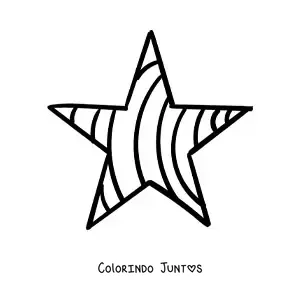 Desenho para colorir de uma estrela bonita