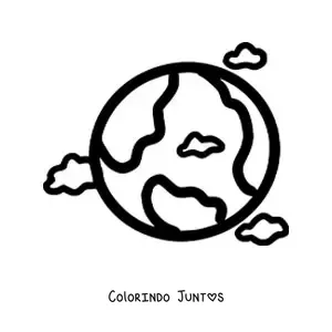 Desenho para colorir da Terra