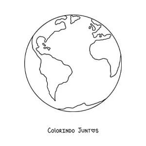 Desenho para colorir do planeta Terra
