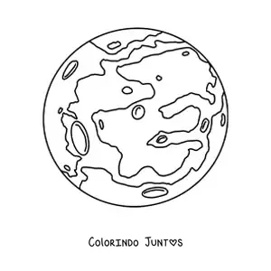 Desenho para colorir do planeta Mercúrio