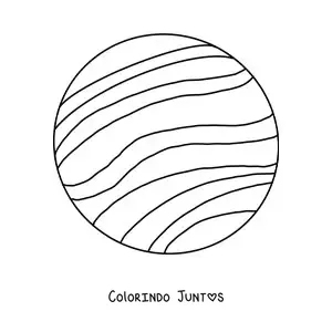 Desenho para colorir do planeta Vênus