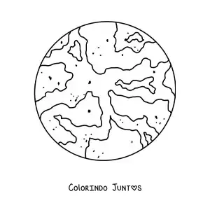 Desenho para colorir do planeta Marte