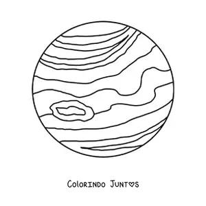 Desenho para colorir do planeta Júpiter
