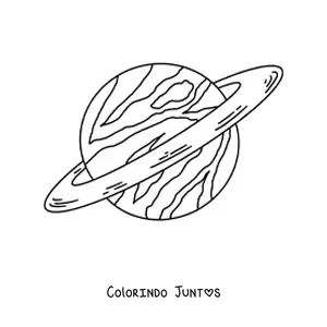 Desenho para colorir do planeta Saturno