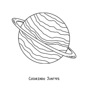 Desenho para colorir do planeta Urano