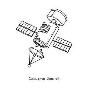Desenho para colorir de um satelite
