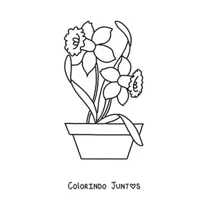 Desenho para colorir de uma flor de maio