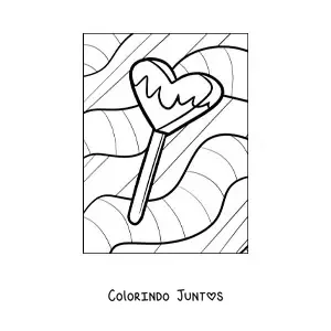 Desenho para colorir de um picole de verao