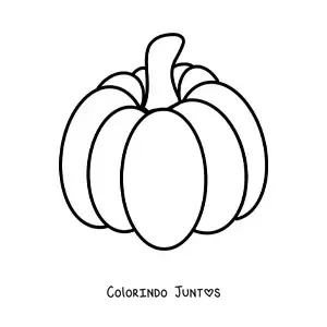 Desenho para colorir de uma abobora