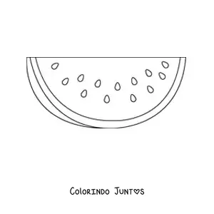 Desenho para colorir de meia melancia de frente
