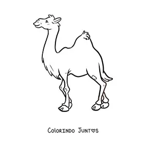 Desenho para colorir de um dromedário