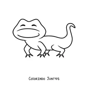 Desenho para colorir de uma lagartixa do deserto