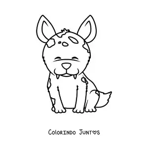 Desenho para colorir de uma hiena em desenho animado