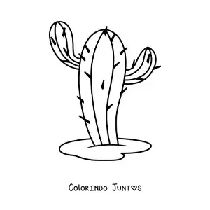 Desenho para colorir de um cacto