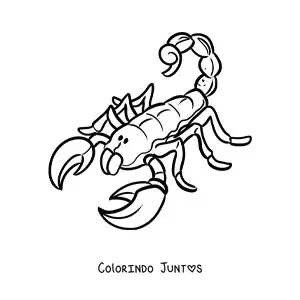 Desenho para colorir de um escorpião do deserto