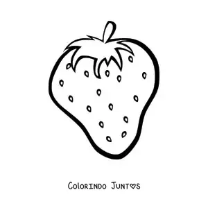 Desenho para colorir de um morango