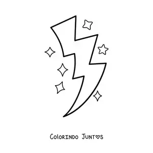 Desenho para colorir de raio grande