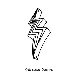 Desenho para colorir de um raio