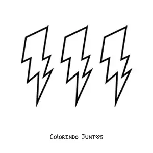 Desenho para colorir de 3 raios