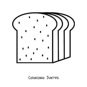Desenho para colorir de um pão integral