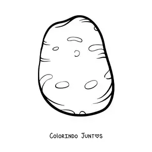 Desenho para colorir de uma batata