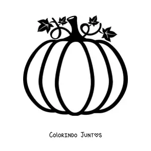 Desenho para colorir de uma abóbora grande de outono