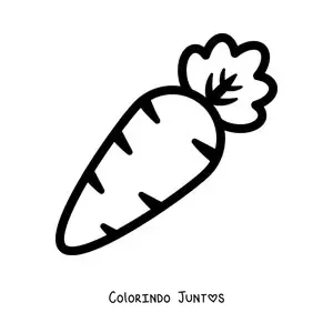 Desenho para colorir de uma cenoura grande