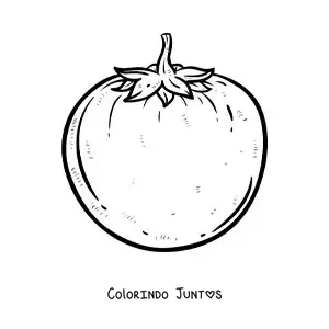 Desenho para colorir de um tomate realista