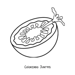 Desenho para colorir de meio tomate