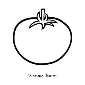 Desenho para colorir de um tomate inteiro