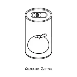 Desenho para colorir de uma lata de refrigerante de laranja