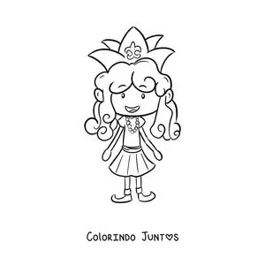 Desenho para colorir de uma rainha do carnaval