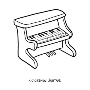 Desenho para colorir de um piano grande