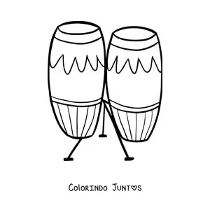 Desenho para colorir de uma conga