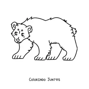 Desenho para colorir de um urso animado