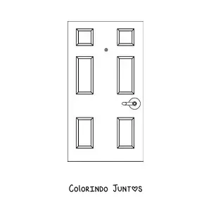 Desenho para colorir de uma porta fechada