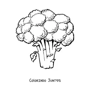 Desenho para colorir de um brocolis