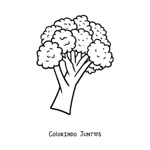 Desenho para colorir de um brocolis